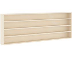 vidaXL - Wanddisplaykast - Muurmontage - Beige - 100 - x - 8,5 - x - 36 - cm