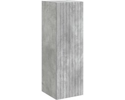 vidaXL - Wandgemonteerde - Badkamerkast - Betongrijs - 33 - x - 34,5 - x - 60 - cm