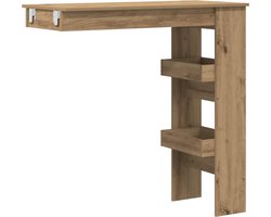 vidaXL Wandgemonteerde Bartafel - Artisan Eiken Bartafel - Bartafels - Bar Tafel Wandgemonteerd - Bistrotafel