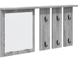 vidaXL - Wandgemonteerde - kapstok - met - plank - Grijs - sonoma - 84 - x - 10 - x - 80 - cm