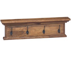 vidaXL - Wandgemonteerde - kapstok - Wandgemonteerd - Naturel - 70 - x - 10 - x - 20 - cm