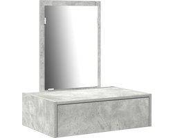 vidaXL - Wandgemonteerde - Kaptafel - Betonnen - Grijs - 60x40x70 - cm