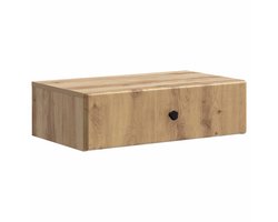 vidaXL - Wandgemonteerde - Zijtafel - 59 - x - 34,5 - x - 17 - cm - Bewerkt - hout