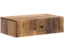 vidaXL - Wandgemonteerde - Zijtafel - Oud - hout - 59 - x - 34,5 - x - 17 - cm