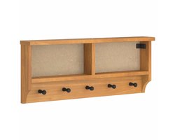 vidaXL - Wandkapstok - SANDNES - 87x12x35 - cm - massief - grenenhout