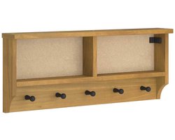 vidaXL - Wandkapstok - SANDNES - 87x12x35 - cm - massief - grenenhout