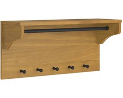 vidaXL - Wandkapstok - SANDNES - 87x30x42 - cm - massief - grenenhout