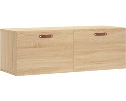 vidaXL - Wandkast - 100x36,5x35 - cm - bewerkt - hout - sonoma - eikenkleurig