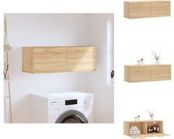 vidaXL - Wandkast - 100x36,5x35 - cm - bewerkt - hout - sonoma - eikenkleurig