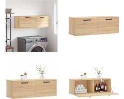 vidaXL - Wandkast - 100x36,5x35 - cm - bewerkt - hout - sonoma - eikenkleurig