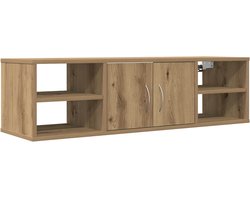 vidaXL - Wandkast - 101x30x29 - cm - bewerkt - hout - artisanaal - eikenkleurig