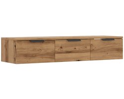 vidaXL - Wandkast - 102x30x20 - cm - bewerkt - hout - artisanaal - eikenkleur