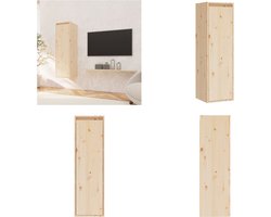 vidaXL - Wandkast - 30x30x100 - cm - massief - grenenhout
