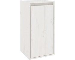 vidaXL - Wandkast - 30x30x60 - cm - massief - grenenhout - wit