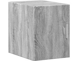 vidaXL - Wandkast - 30x42,5x40 - cm - bewerkt - hout - grijs - sonoma - eikenkleurig