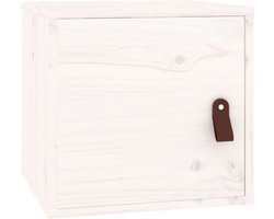 vidaXL - Wandkast - 31,5x30x30 - cm - massief - grenenhout - wit