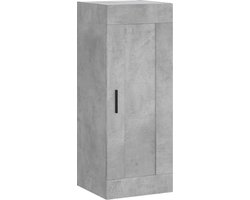 vidaXL Wandkast 34,5x34x90 cm bewerkt hout betongrijs