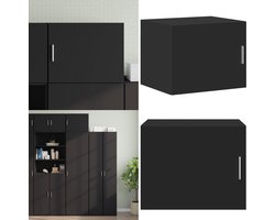 vidaXL Wandkast 50x42,5x40 cm bewerkt hout zwart - Wandkast - Wandkasten - Hangkast - Hangende Kast
