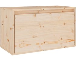 vidaXL - Wandkast - 60x30x35 - cm - massief - grenenhout