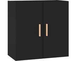 vidaXL - Wandkast - 60x30x60 - cm - bewerkt - hout - zwart