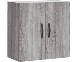 vidaXL - Wandkast - 60x31x60 - cm - bewerkt - hout - grijs - sonoma - eikenkleurig
