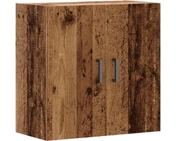 vidaXL - Wandkast - 60x31x60 - cm - bewerkt - hout - oud - houtkleurig