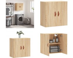 vidaXL - Wandkast - 60x31x60 - cm - bewerkt - hout - sonoma - eikenkleurig
