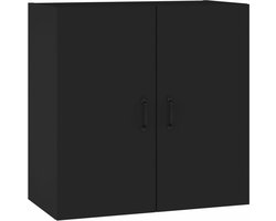 vidaXL - Wandkast - 60x31x60 - cm - bewerkt - hout - zwart