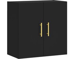 vidaXL - Wandkast - 60x31x60 - cm - bewerkt - hout - zwart