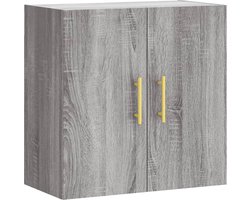 vidaXL Wandkast - 60x31x60 cm - Grijs Sonoma Eiken Zwevende Wandkast - Grijze Wandkast - Houten Wandkast - Badkamerwandkast - Slaapkamerwandkast