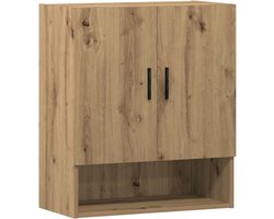 vidaXL - Wandkast - 60x31x70 - cm - bewerkt - hout - artisanaal - eikenkleur