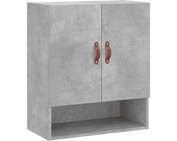 vidaXL - Wandkast - 60x31x70 - cm - bewerkt - hout - betongrijs