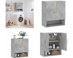 vidaXL - Wandkast - 60x31x70 - cm - bewerkt - hout - betongrijs