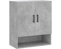 vidaXL - Wandkast - 60x31x70 - cm - bewerkt - hout - betongrijs