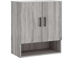 vidaXL - Wandkast - 60x31x70 - cm - bewerkt - hout - grijs - sonoma - eikenkleurig