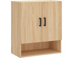 vidaXL - Wandkast - 60x31x70 - cm - bewerkt - hout - sonoma - eikenkleurig