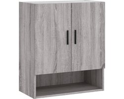vidaXL Wandkast - 60x31x70 cm - Grijs Sonoma Eiken Wandkast - Houten Kast - Grijze Kast - Sonomaskast - Opbergkast