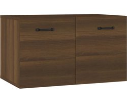 vidaXL - Wandkast - 60x36,5x35 - cm - bewerkt - hout - bruin - eikenkleur