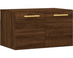 vidaXL - Wandkast - 60x36,5x35 - cm - bewerkt - hout - bruin - eikenkleur