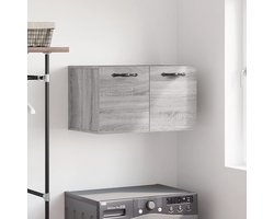 vidaXL Wandkast - 60x36,5x35 cm - Grijs Sonoma Eiken Wandkast - Zweefkast - Opbergkast - Houten Kast - Grijze Kast