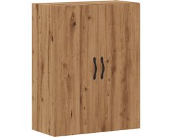 vidaXL - Wandkast - 69,5x34x90 - cm - bewerkt - hout - artisanaal - eikenkleurig