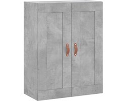 vidaXL - Wandkast - 69,5x34x90 - cm - bewerkt - hout - betongrijs
