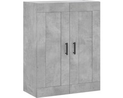 vidaXL - Wandkast - 69,5x34x90 - cm - bewerkt - hout - betongrijs