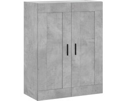vidaXL - Wandkast - 69,5x34x90 - cm - bewerkt - hout - betongrijs