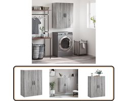 vidaXL Wandkast 69,5x34x90 cm bewerkt hout grijs sonoma eikenkleurig