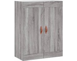 vidaXL - Wandkast - 69,5x34x90 - cm - bewerkt - hout - grijs - sonoma - eikenkleurig