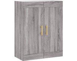 vidaXL - Wandkast - 69,5x34x90 - cm - bewerkt - hout - grijs - sonoma - eikenkleurig