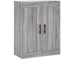 vidaXL - Wandkast - 69,5x34x90 - cm - bewerkt - hout - grijs - sonoma - eikenkleurig