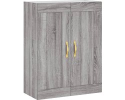 vidaXL - Wandkast - 69,5x34x90 - cm - bewerkt - hout - grijs - sonoma - eikenkleurig