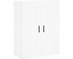 vidaXL - Wandkast - 69,5x34x90 - cm - bewerkt - hout - wit
